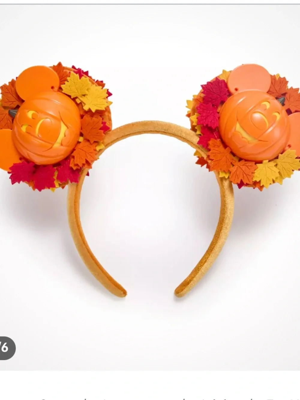 Disney Parks 2026 Light Up Pumpkin Wreath Ears Headband Mickey Mouse NWT